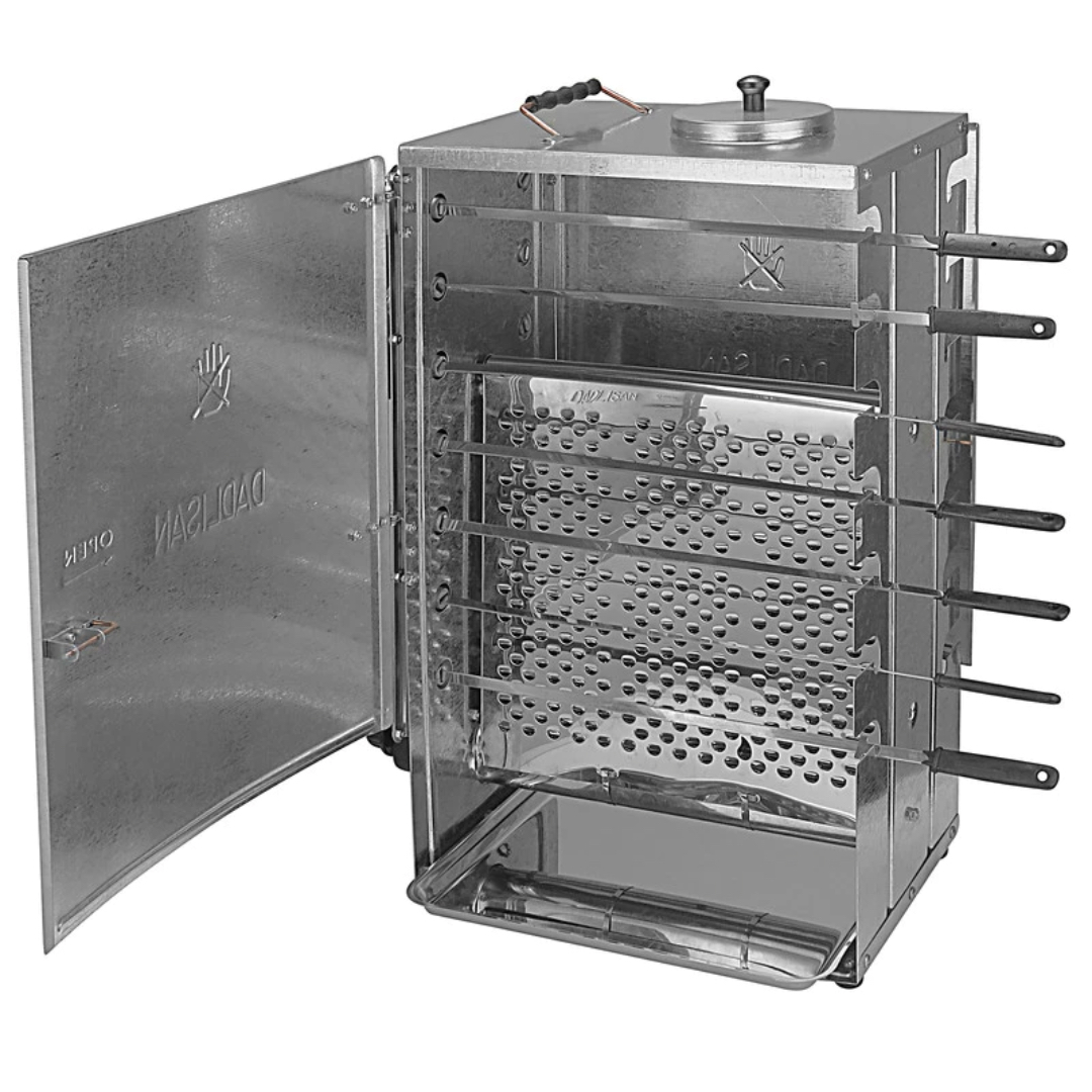 垂直烤肉燃气烤架 – 自动旋转，20 串烧烤架