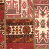 Thumbnail 4: 复古波斯手工打结拼布地毯 传统几何红色