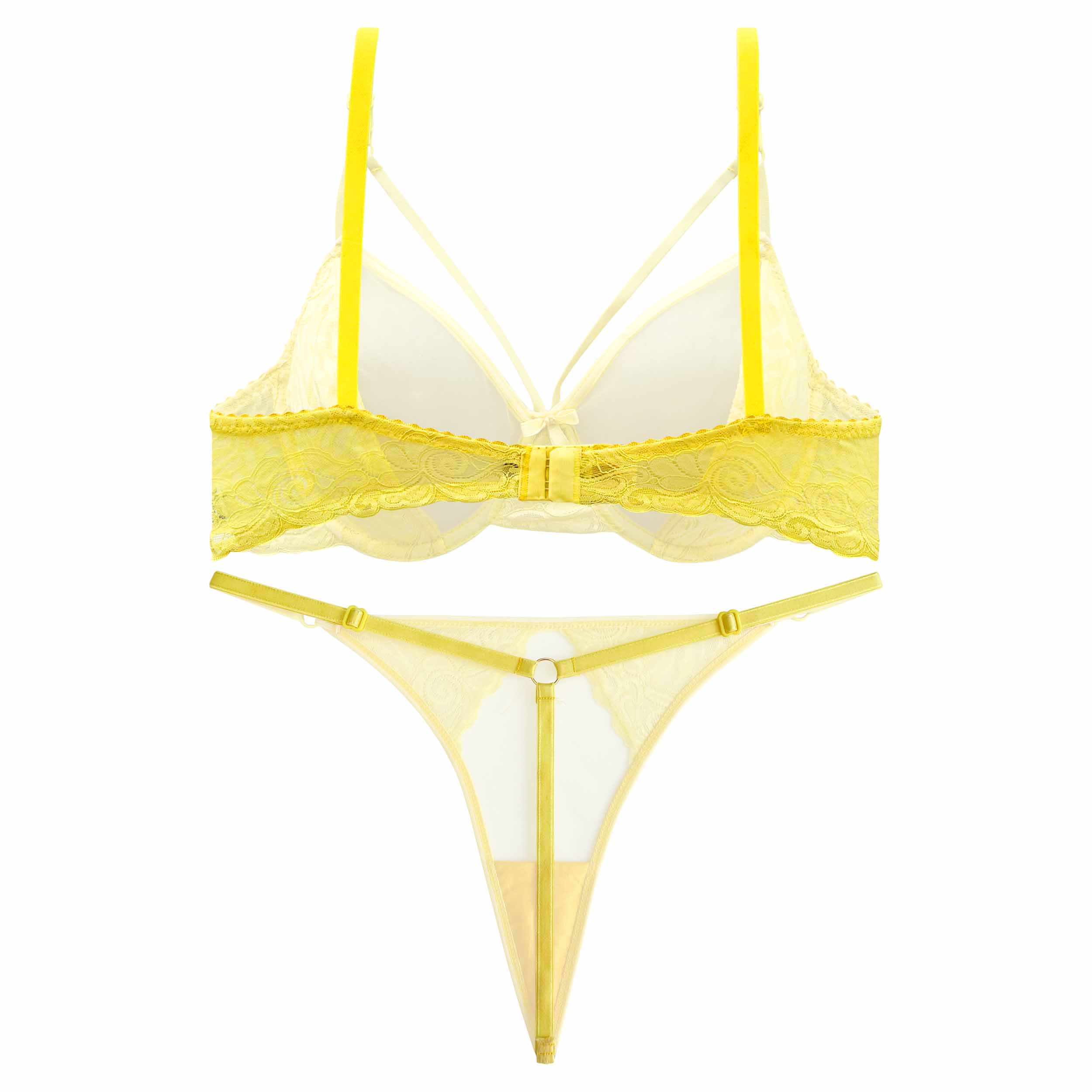 女士内衣套装,蕾丝文胸+丁字裤(Guipure款)