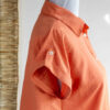 Thumbnail 6: 女款短袖棉质常规版衬衫，橙色
