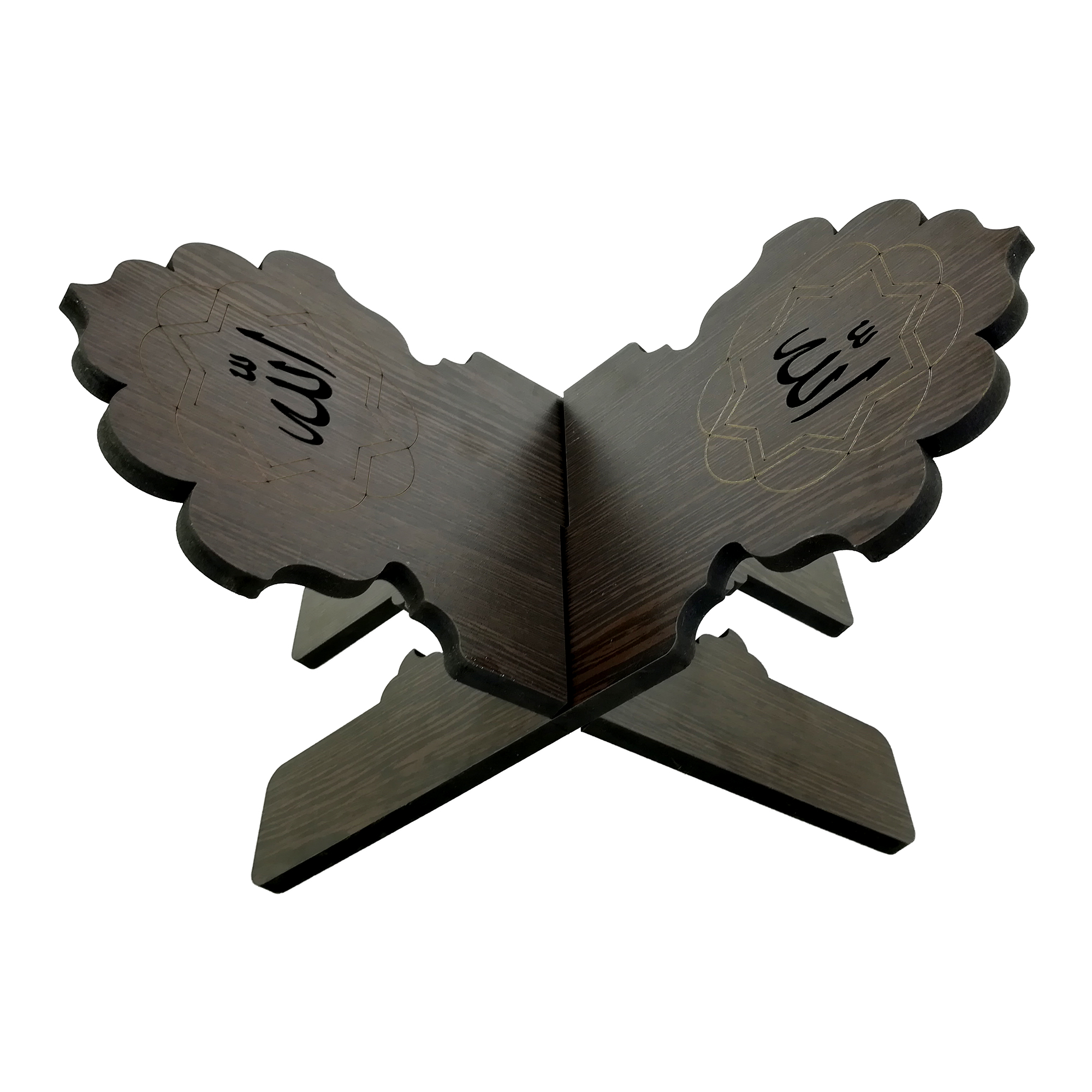 Main image of 可折叠木质古兰经 Rehal 支架 – 带 Allah 书法