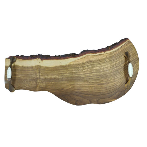 乡村风木质托盘 – 带手柄，适合茶、咖啡与零食