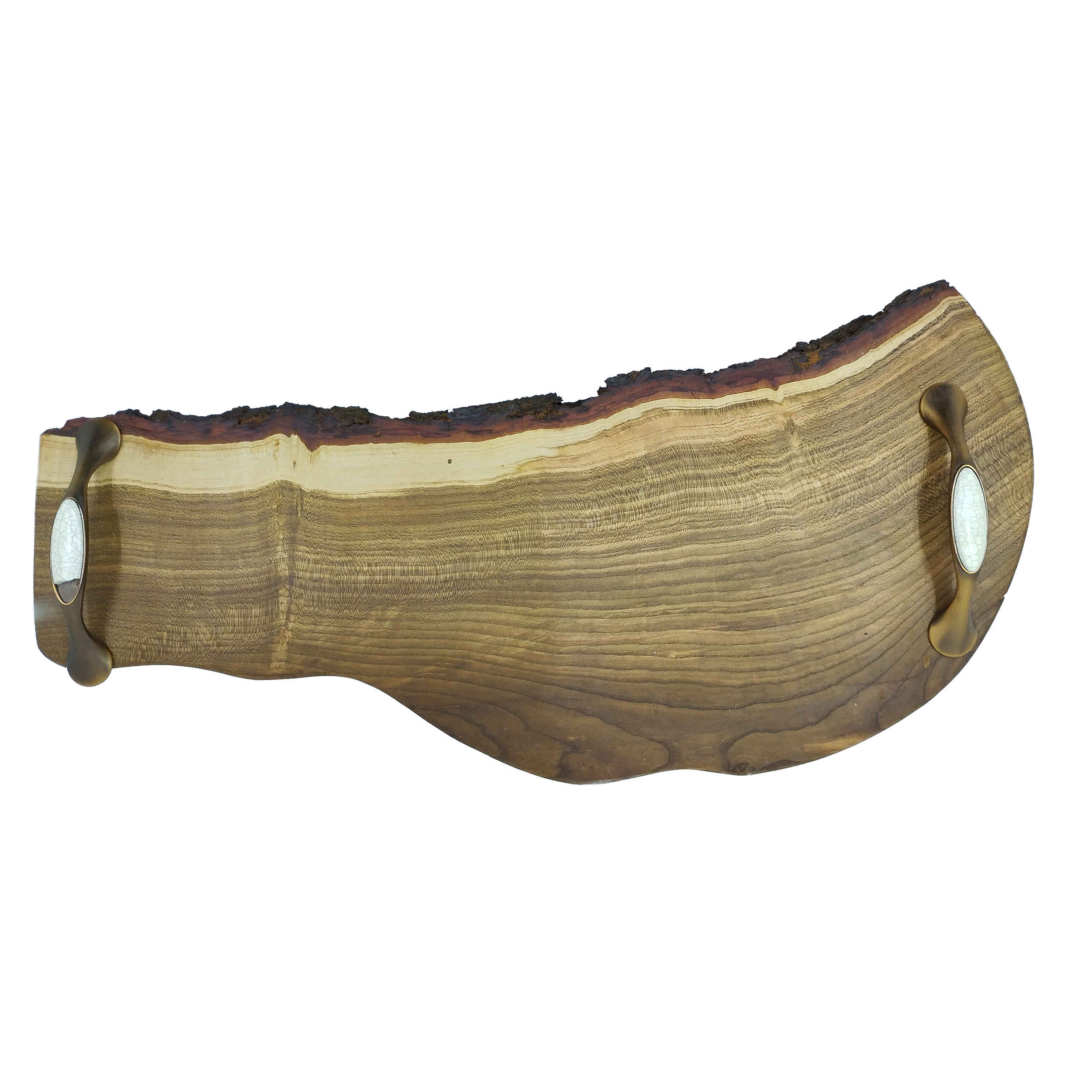 Main image of 乡村风木质托盘 – 带手柄，适合茶、咖啡与零食