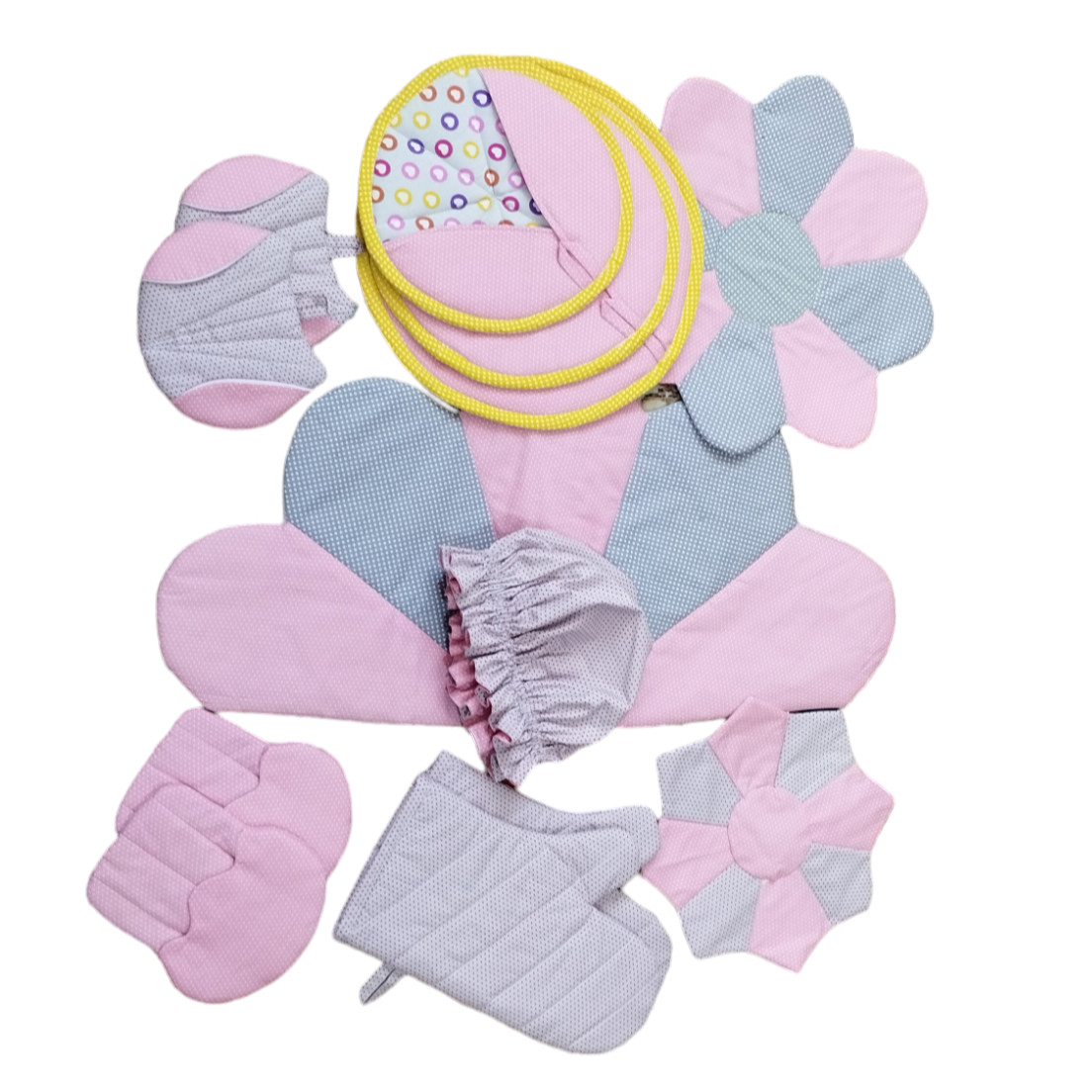 Main image of 13件套厨房围裙和厨房必需品 粉色