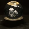 Thumbnail 3: 3D水晶球夜灯 – 水母幻想 LED 灯