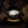 Thumbnail 3: 3D水晶球夜灯 – 银河图案，木质底座