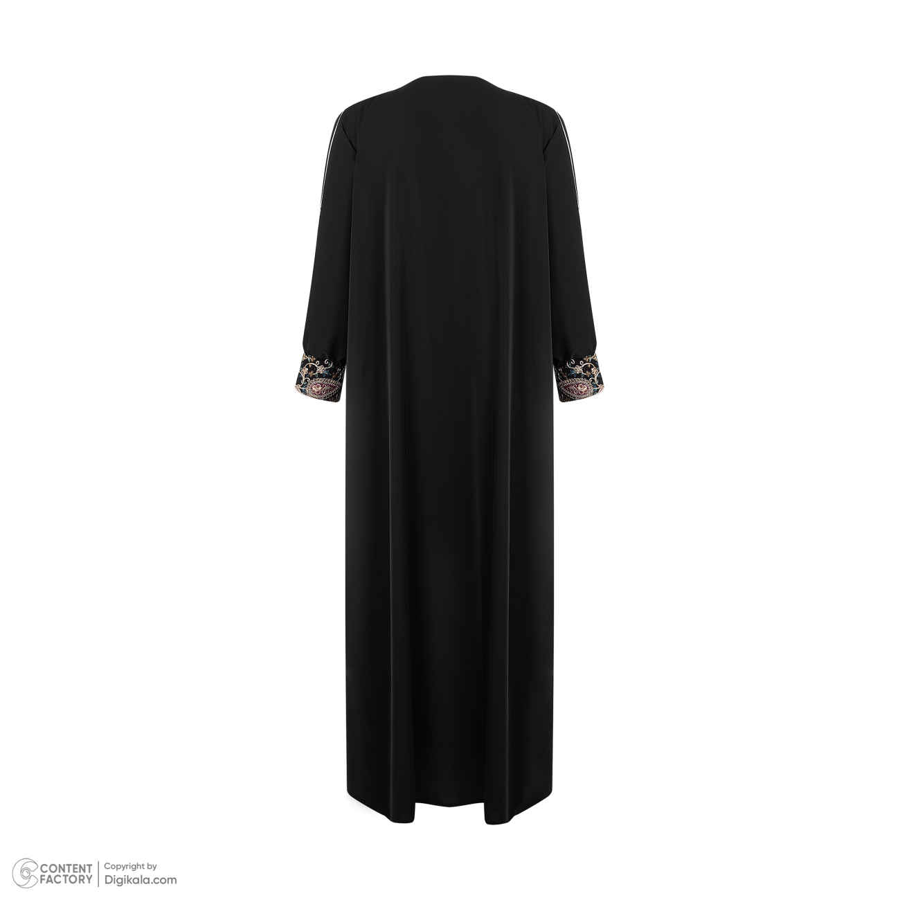 女士宽松阿巴亚长袍——花卉与佩斯利图案