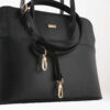 Thumbnail 4: 黑色Bauletto皮革手提包 – 大容量款