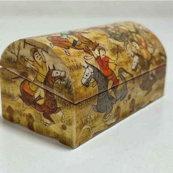 手工骨质首饰盒，波斯风格设计