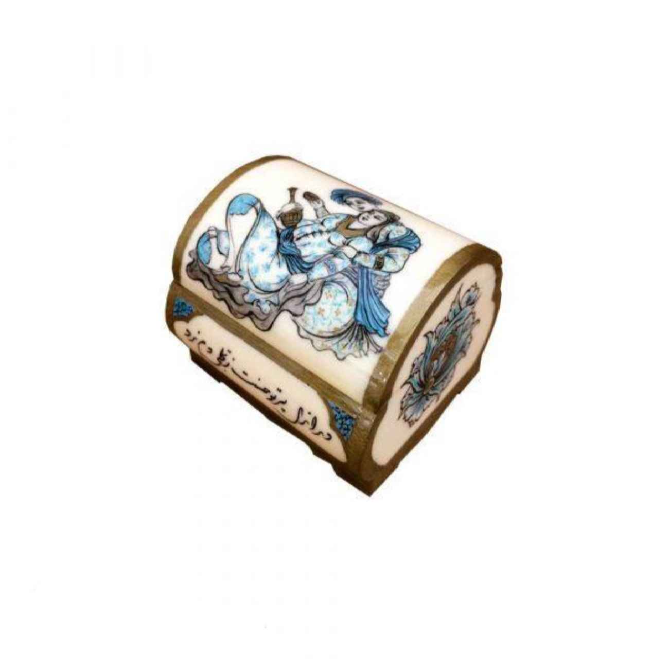 手工骨质首饰盒,波斯风格莱莉与马吉农设计