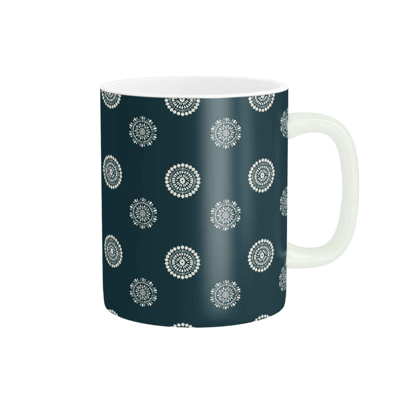 Main image of 白色带把手陶瓷咖啡杯