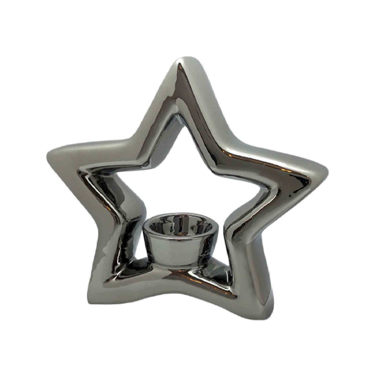 装饰陶瓷雕塑烛台 – 星形设计