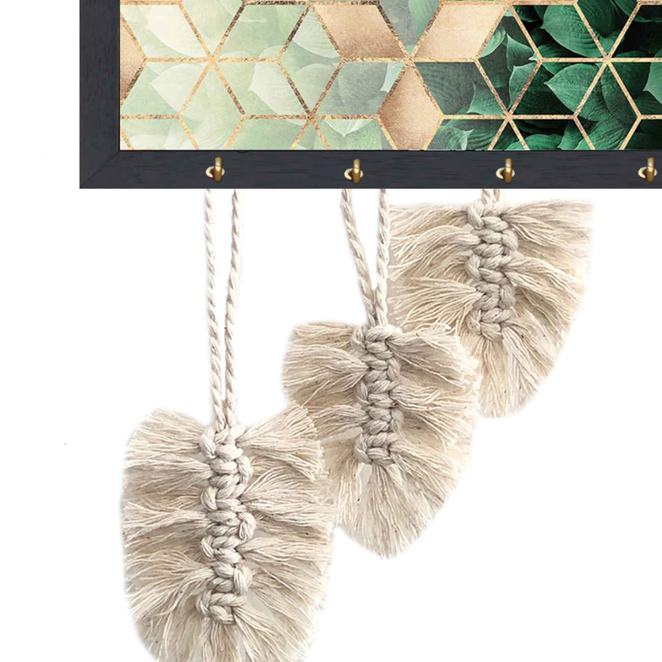 装饰手工墙面钥匙挂钩 – 流苏款