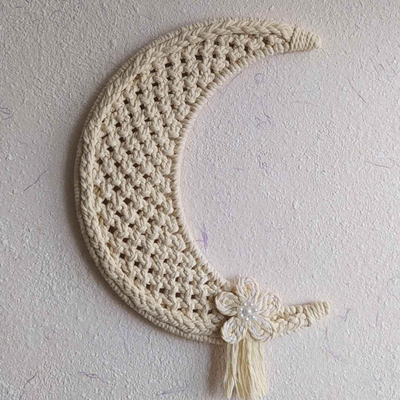 波西米亚风格手工编织流苏挂毯艺术墙饰