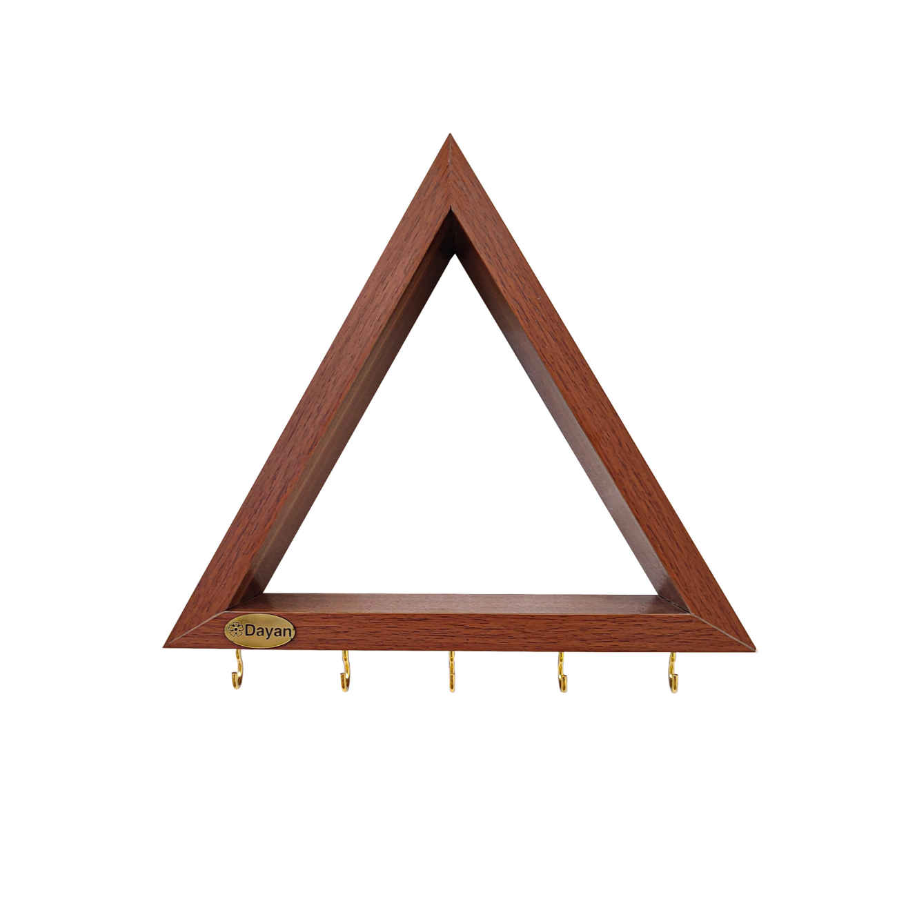 Main image of 装饰木质墙面钥匙挂钩 – 5挂钩