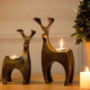 Thumbnail 5: 装饰聚酯雕塑烛台 – 鹿形设计