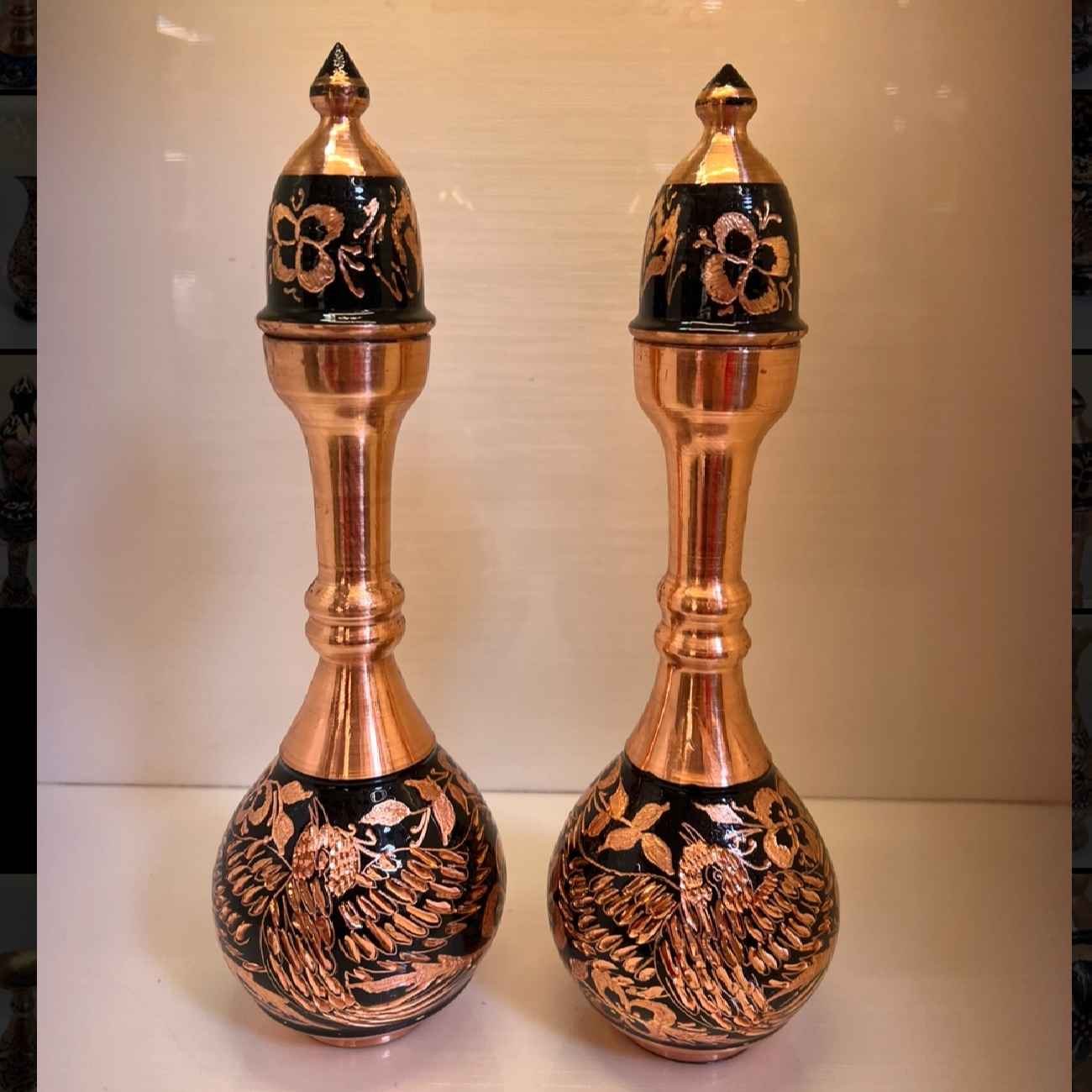 Main image of 优雅波斯铜制玫瑰水喷壶