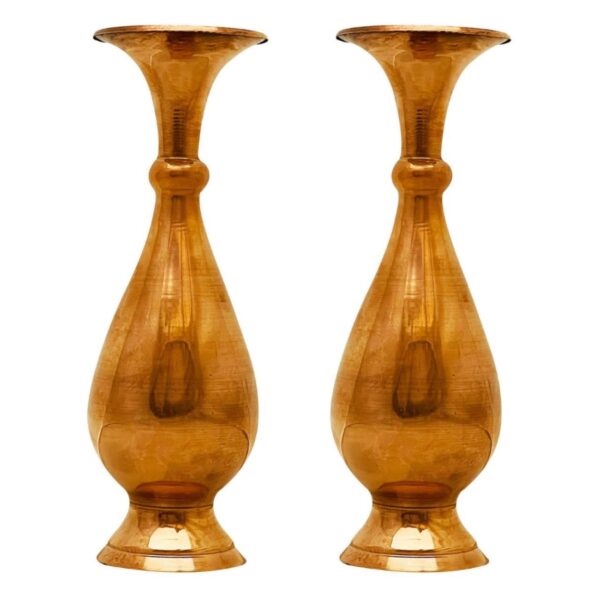 手工波斯锤纹铜花瓶 模型 Ladarius（2件）