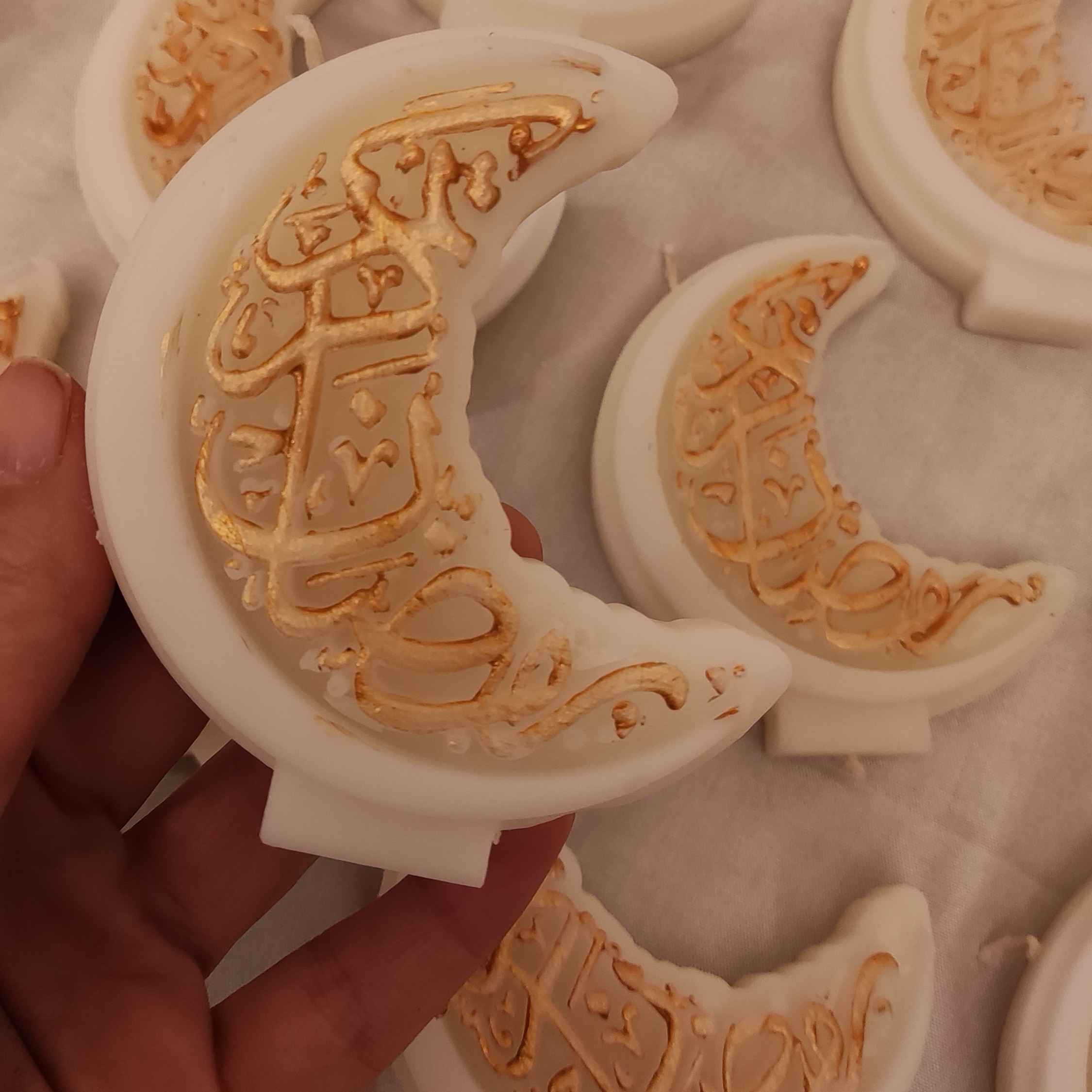 伊斯兰蜡烛 – 斋月礼品月亮造型(10件装)