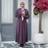 Thumbnail 4: 宽松长袖阿巴亚长袍——兰花色