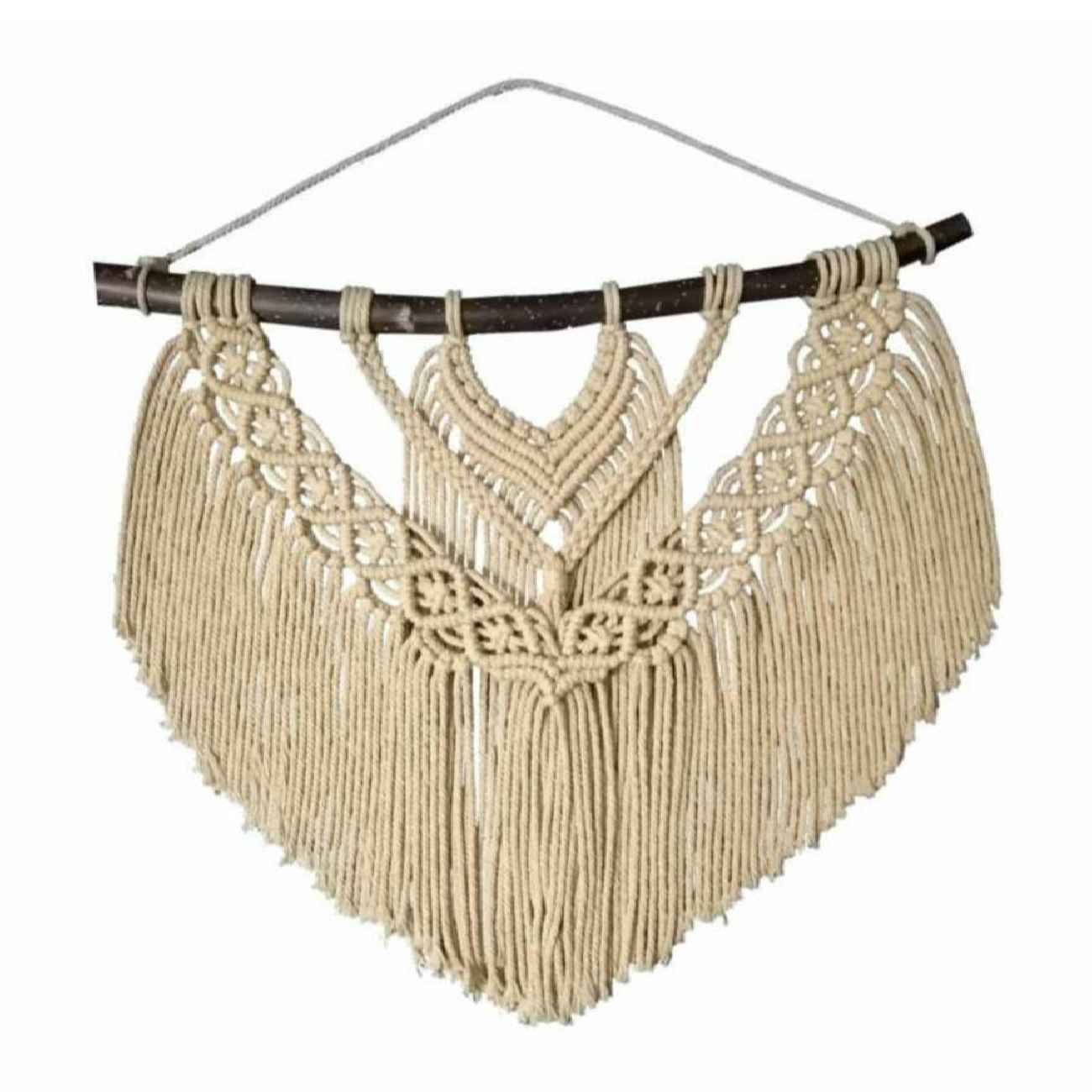 Main image of 波西米亚风格手工编织流苏挂毯艺术墙饰（几何图案）