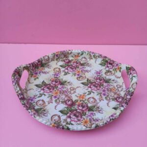 密胺餐盘 – 耐用轻便，粉色花卉图案