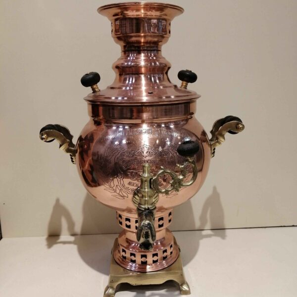 波斯铜茶炊具 Samovar – 装饰性木炭茶具 2 升