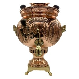 波斯铜茶炊具 Samovar – 装饰性木炭茶具 6 升