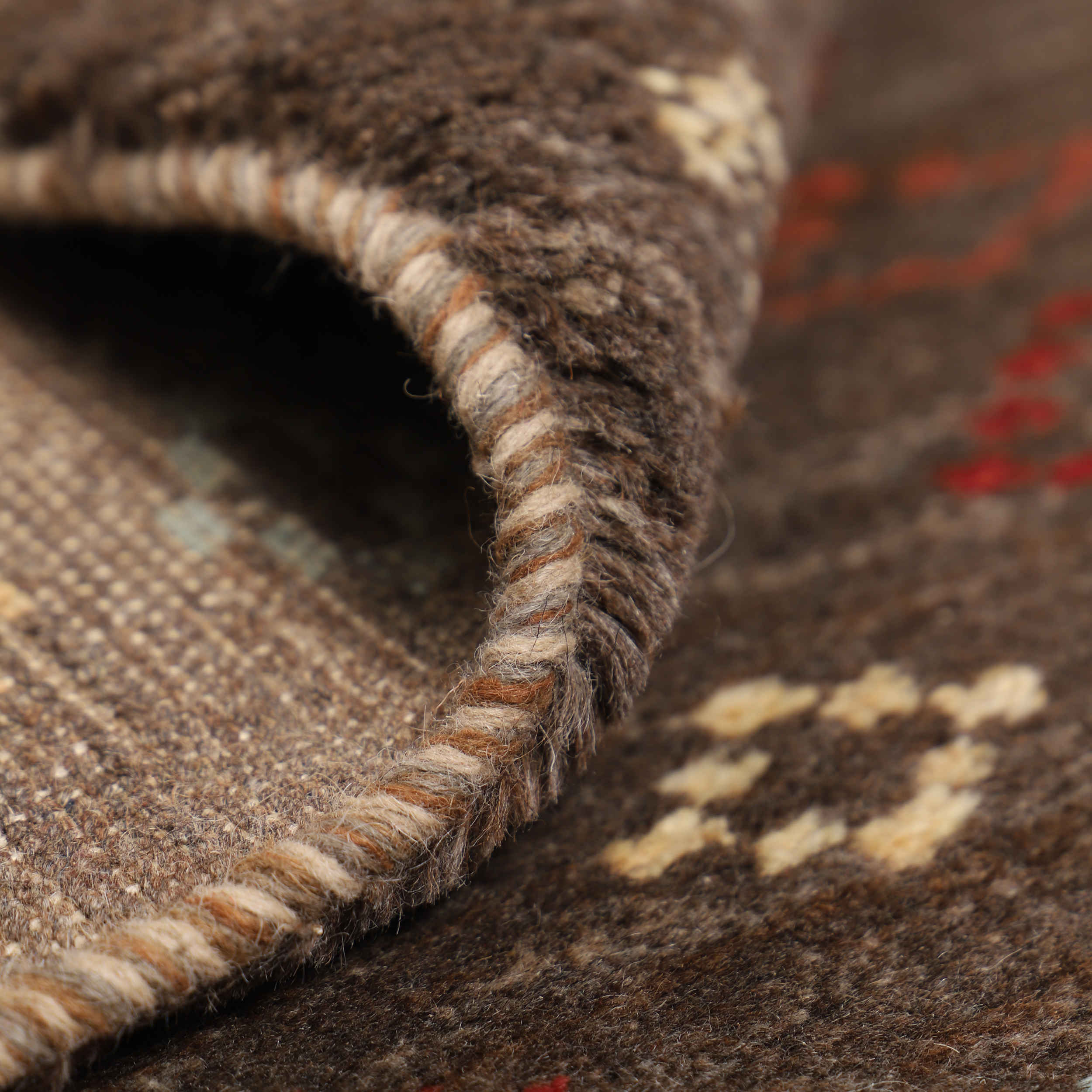 波斯加贝毯羊毛地毯 原创手工编织于法尔斯 几何图案