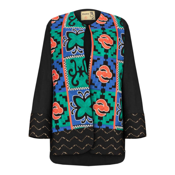 波斯亚麻Manto，黑色，时尚舒适