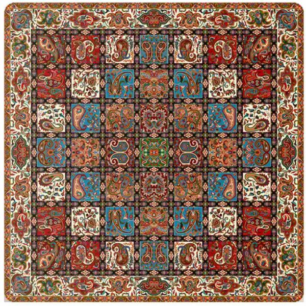 奢华波斯特尔梅桌布 – 花卉佩斯利图案