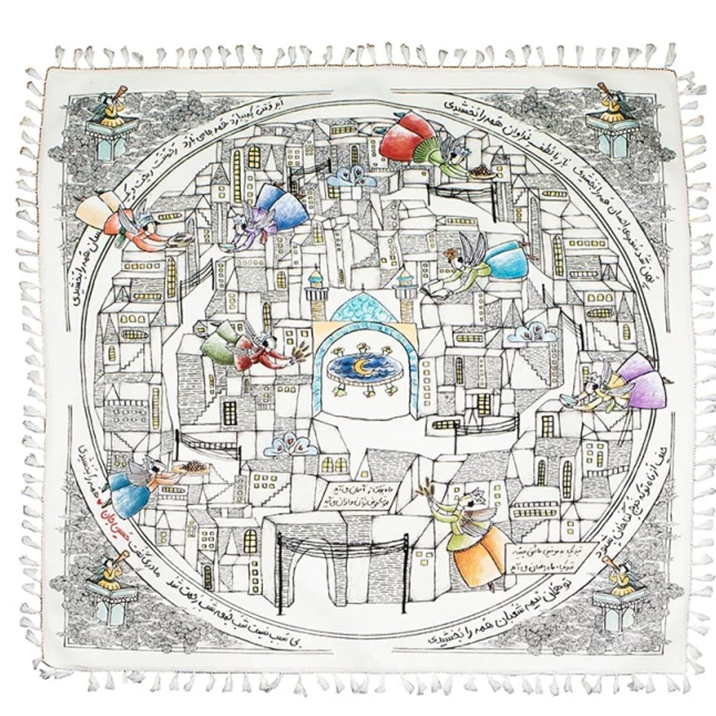 Main image of 斋月伊斯兰桌布——传统图案，适用于开斋与开斋节家居装饰