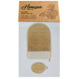 纯素丝瓜络洗浴海绵（适用于面部和身体）– Hamassan 款（2 个装）