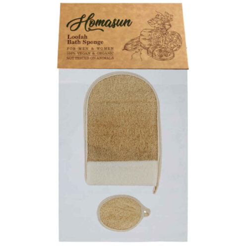 纯素丝瓜络洗浴海绵（适用于面部和身体）– Hamassan 款（2 个装）