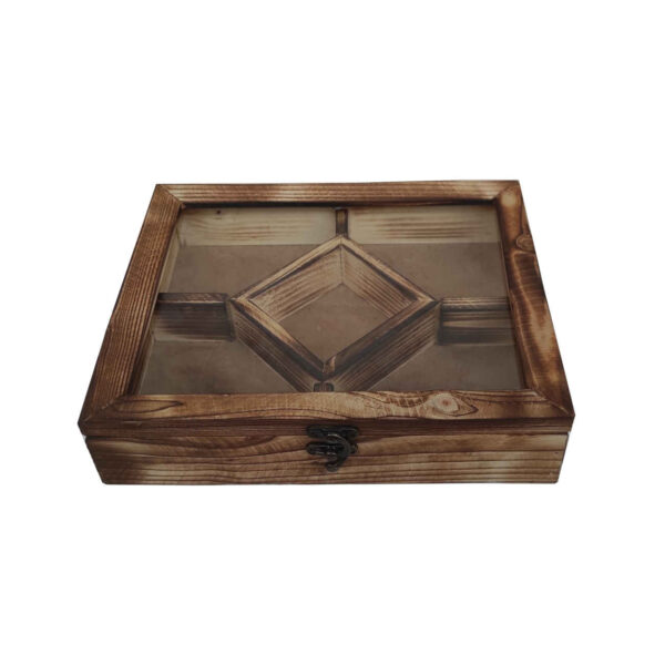 装饰茶叶收纳盒 – 经典木质外观