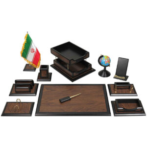 木质办公桌面收纳配件 – 11件套