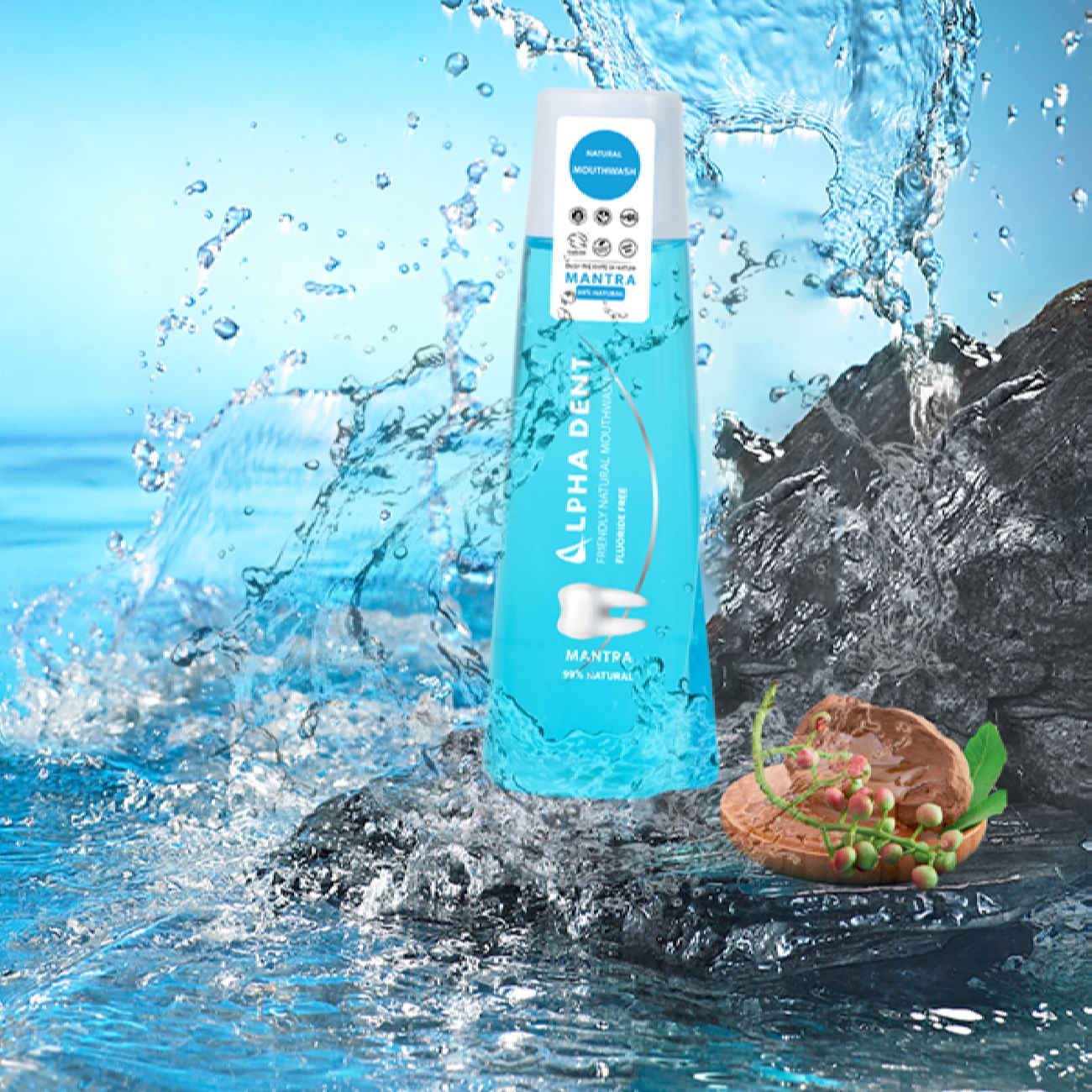 AlphaDent 天然无酒精无氟漱口水 – Mantra（2瓶装）