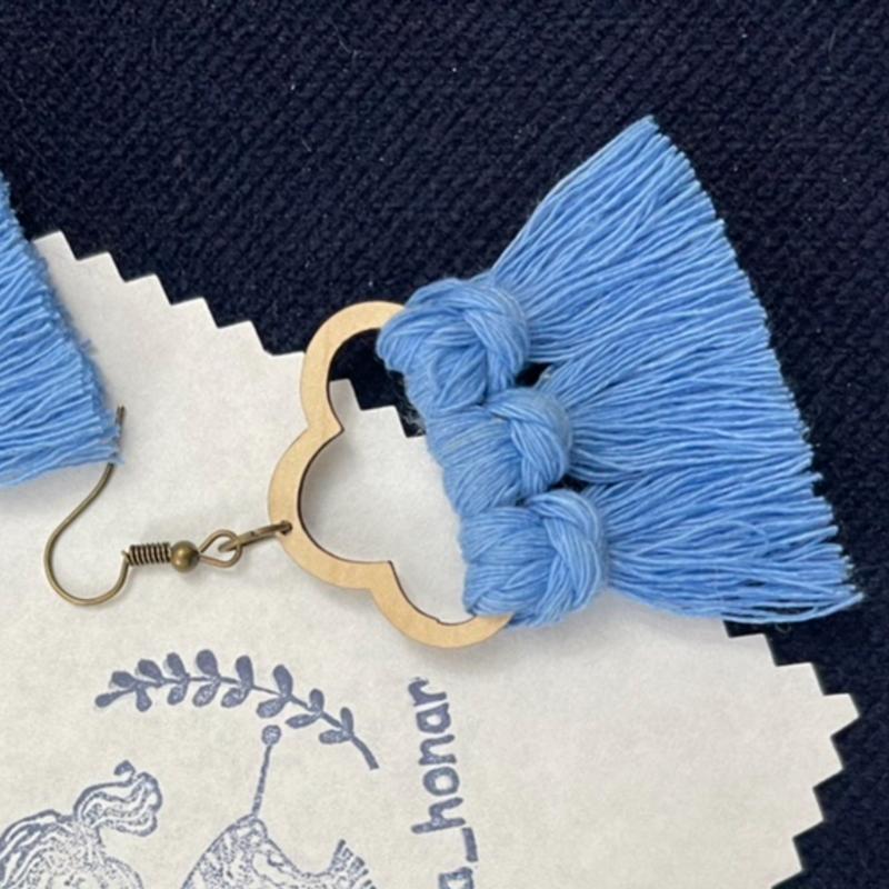 波西米亚风编织耳环 – 云朵设计,时尚奢华