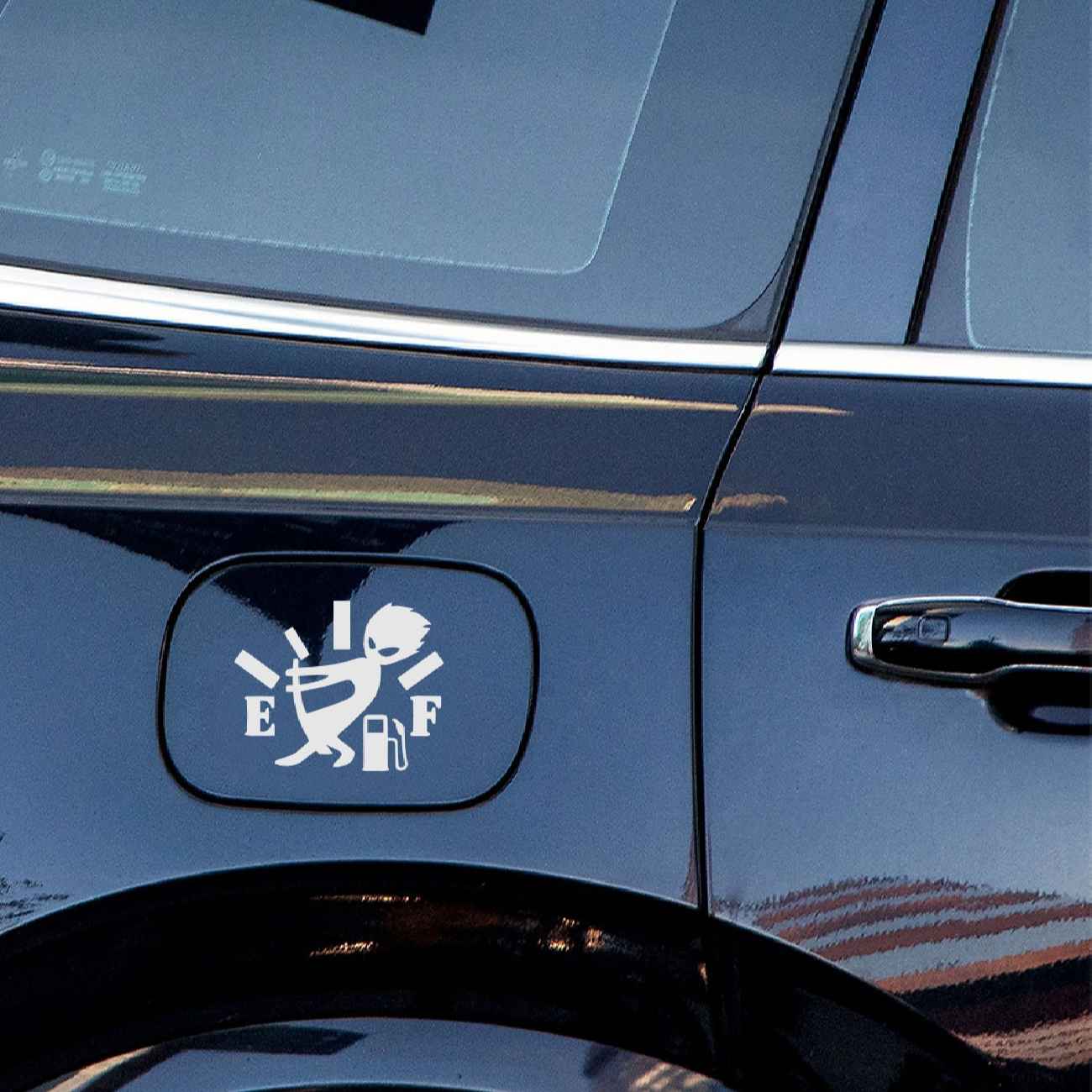 黑色车贴 – 白色油表设计