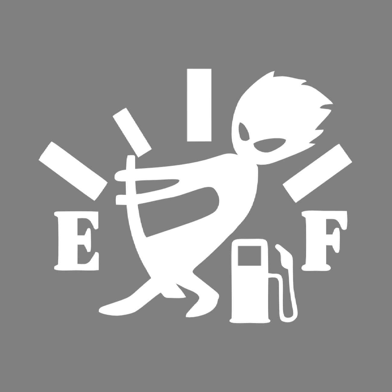 Main image of 黑色车贴 – 白色油表设计