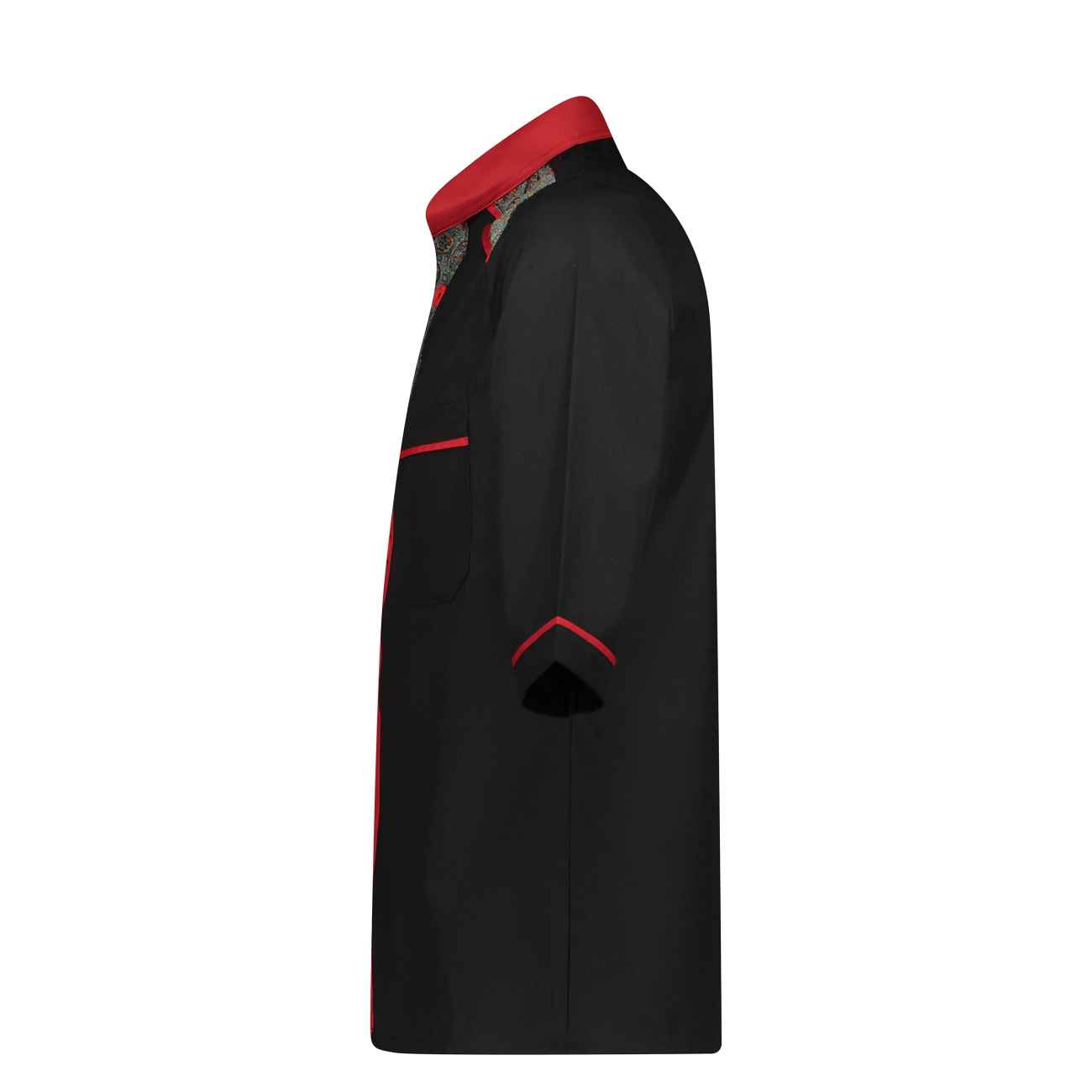 厨师短袖工作服 – 男士佩斯利花纹款