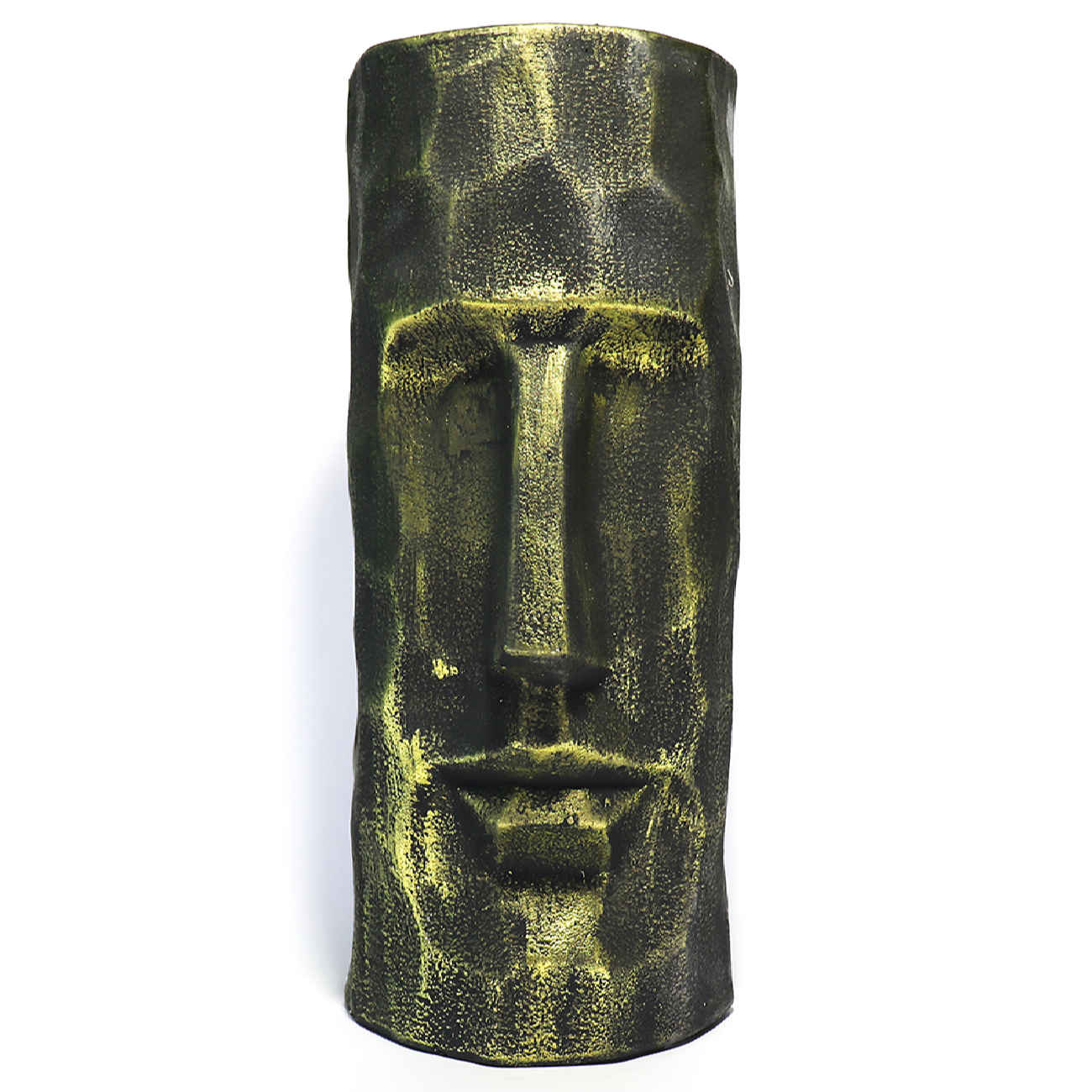 装饰波斯混凝土雕塑花瓶 – 金色款