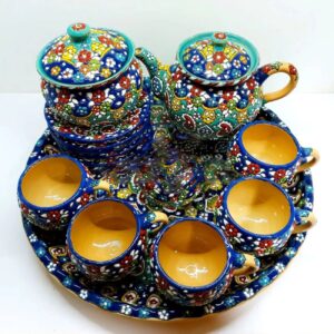 优雅波斯茶咖具套装 – 掐丝珐琅设计