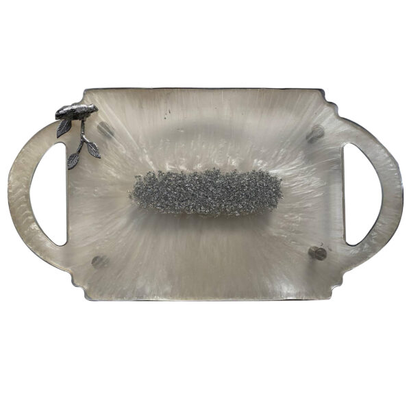 优雅手绘树脂托盘——带手柄