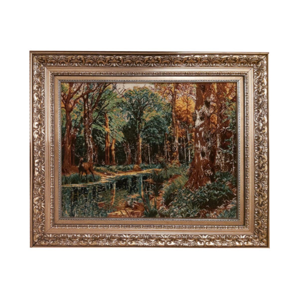 手工打结波斯图案地毯——塔布里兹森林景观款