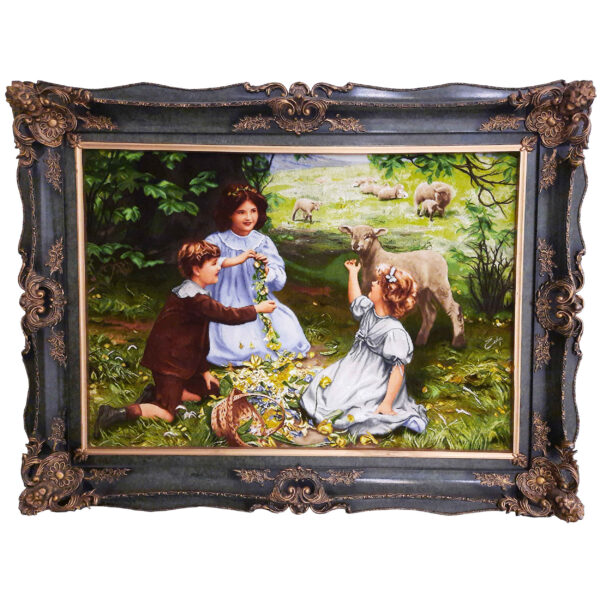 手工打结波斯图案地毯——塔布里兹，《春之喜悦》，Arthur John Elsley设计