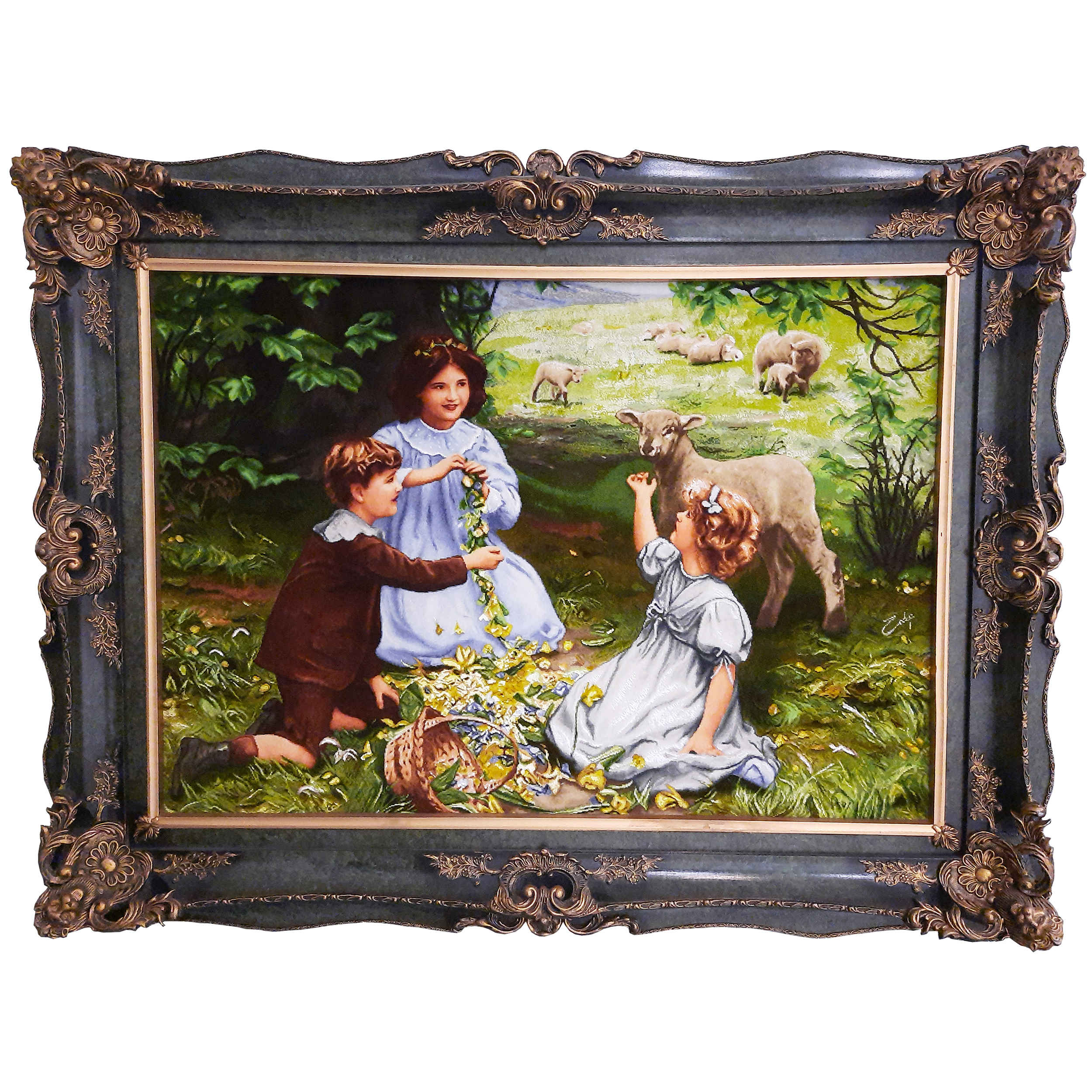 Main image of 手工打结波斯图案地毯——塔布里兹，《春之喜悦》，Arthur John Elsley设计