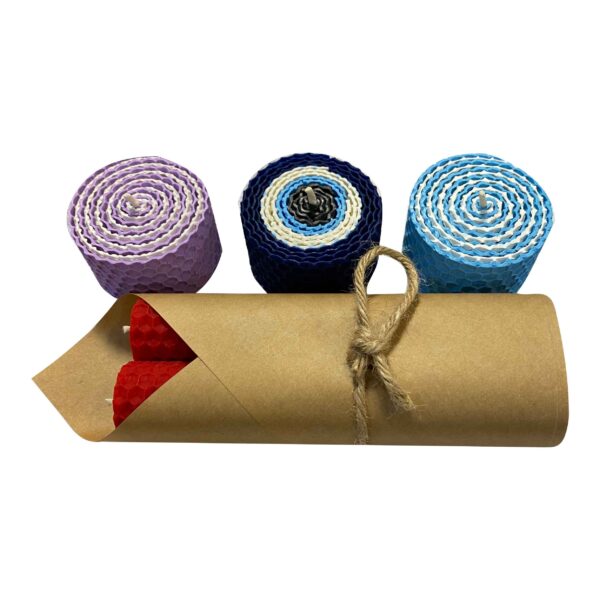 手工天然蜂蜡蜡烛套装（5件）