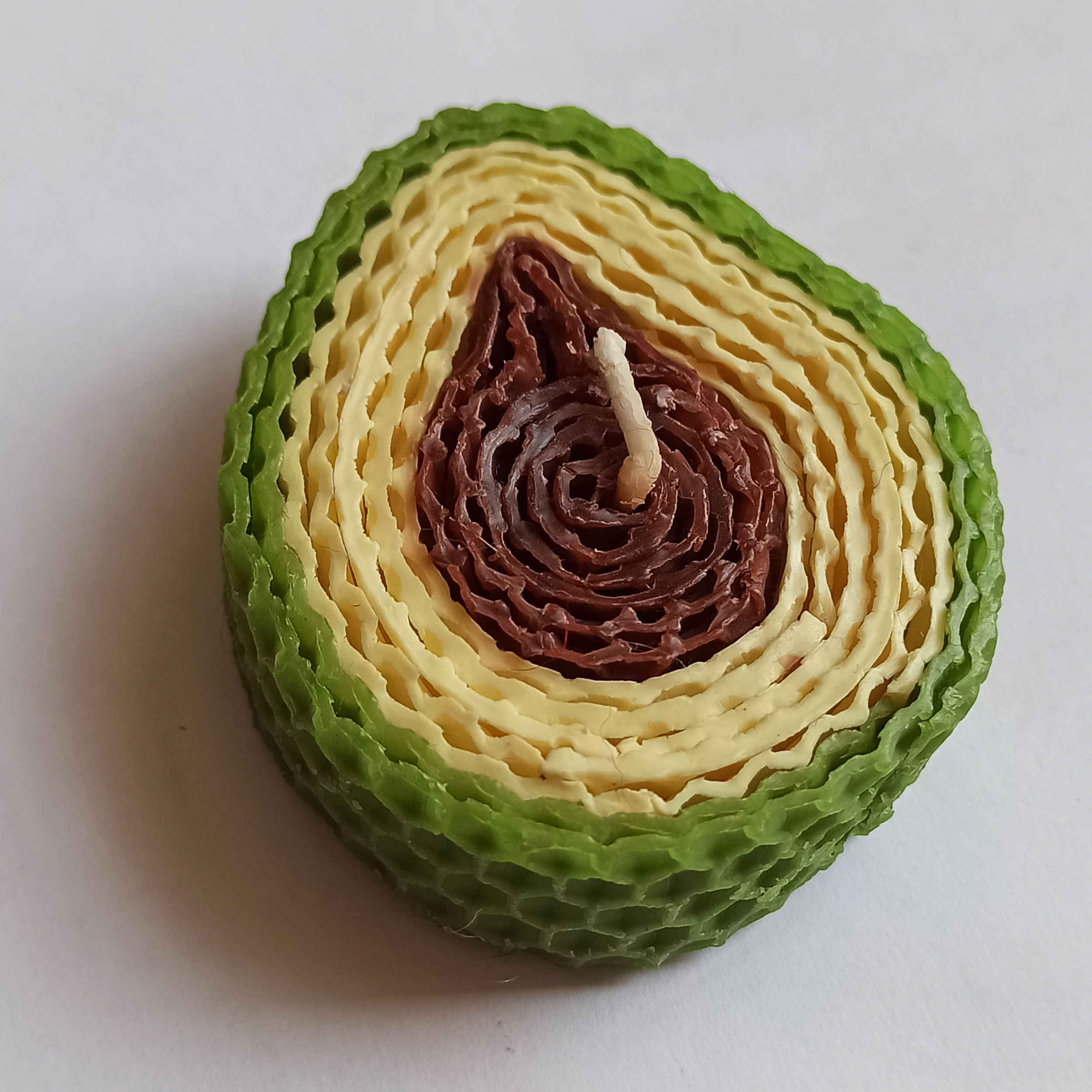 牛油果造型手工天然蜂蜡蜡烛