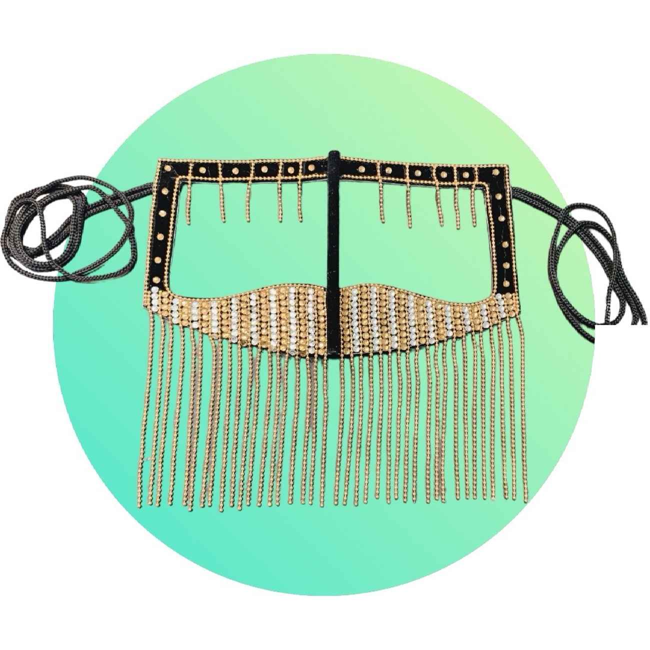 手工镶水钻 Battoulah 面具 – 波斯湾布尔卡